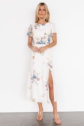 Kirsten Midi Dress | Cream Floral